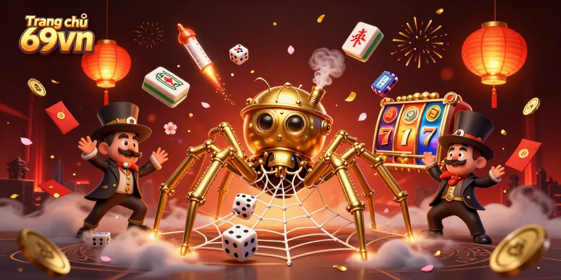 Engage with the thrilling slots experience at Trang chủ 69vn with a captivating steampunk illustration.