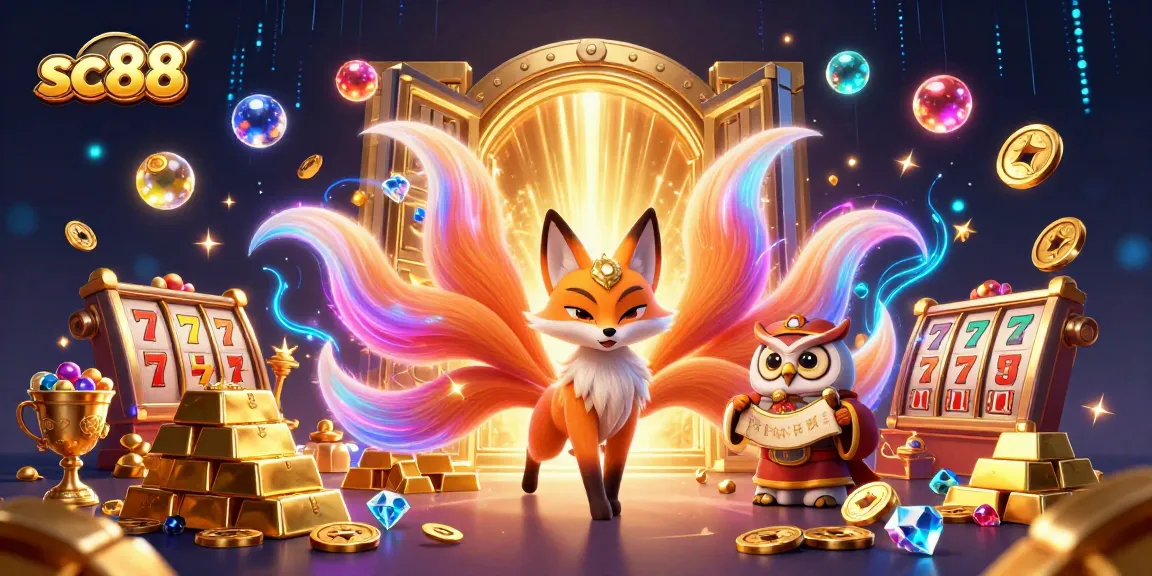 Experience the magic of sc88 casino's vibrant 3D illustration with treasure and luck.