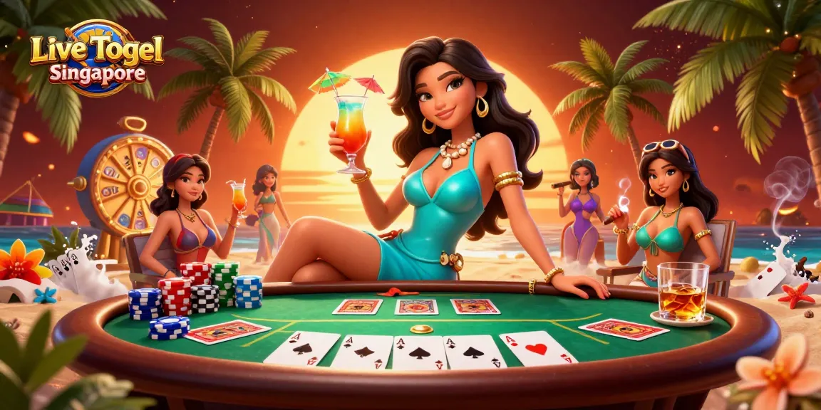 Spin to win with Live Togel Singapore's vibrant and dynamic lottery illustration.