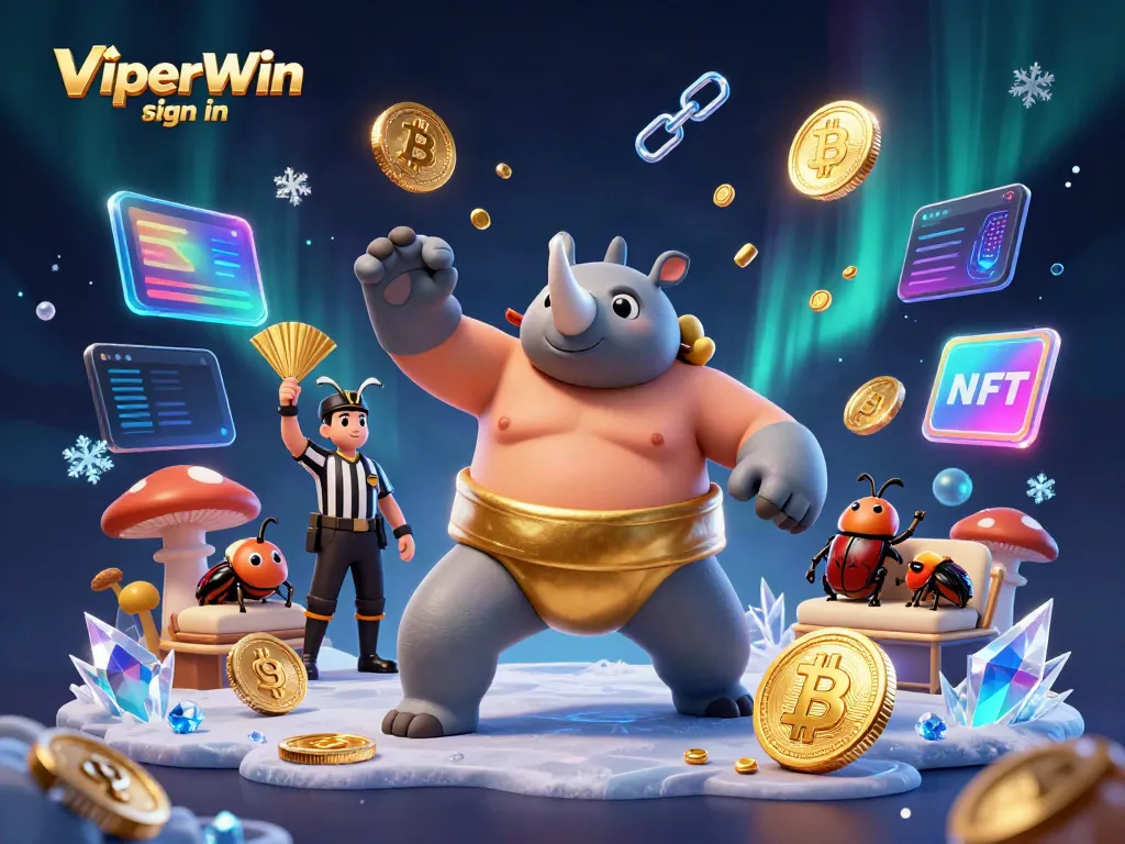 Engage with the thrilling ViperWin sign in experience highlighted by vibrant illustrations of a sumo champion beetle.