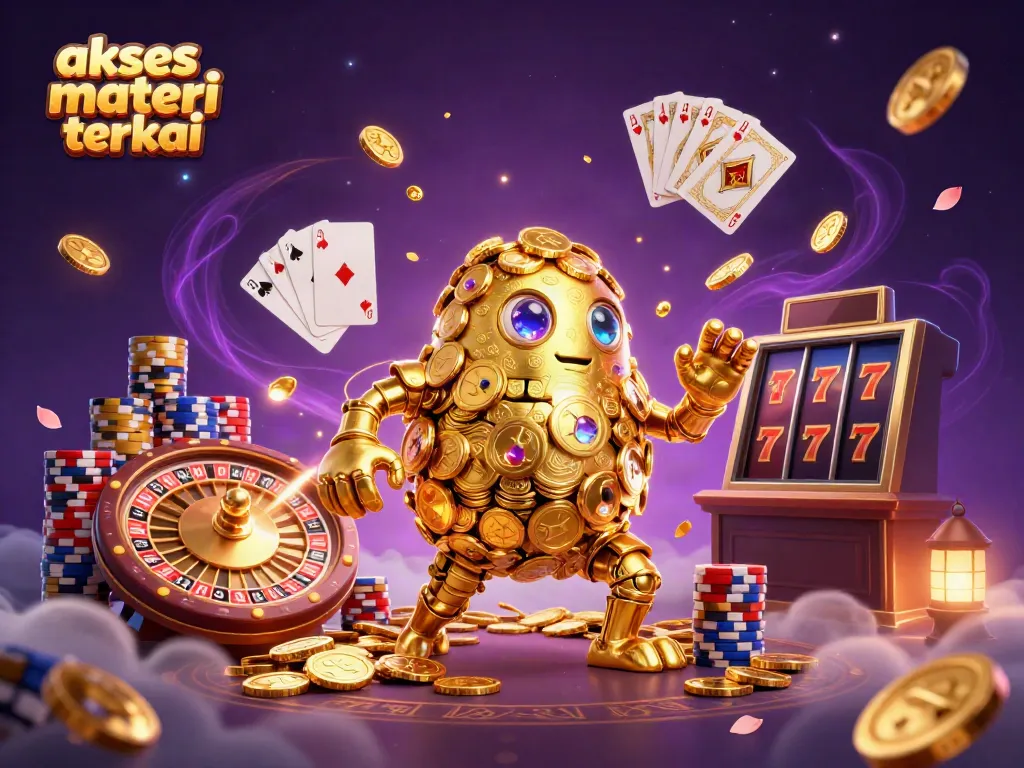 Menangkan hadiah dengan akses materi terkait yang berisi slot dan jackpot dalam permainan kasino.