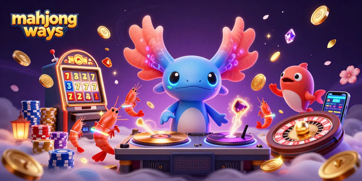 Spin the reels of Mahjong Ways while surrounded by vibrant characters and dynamic casino elements.
