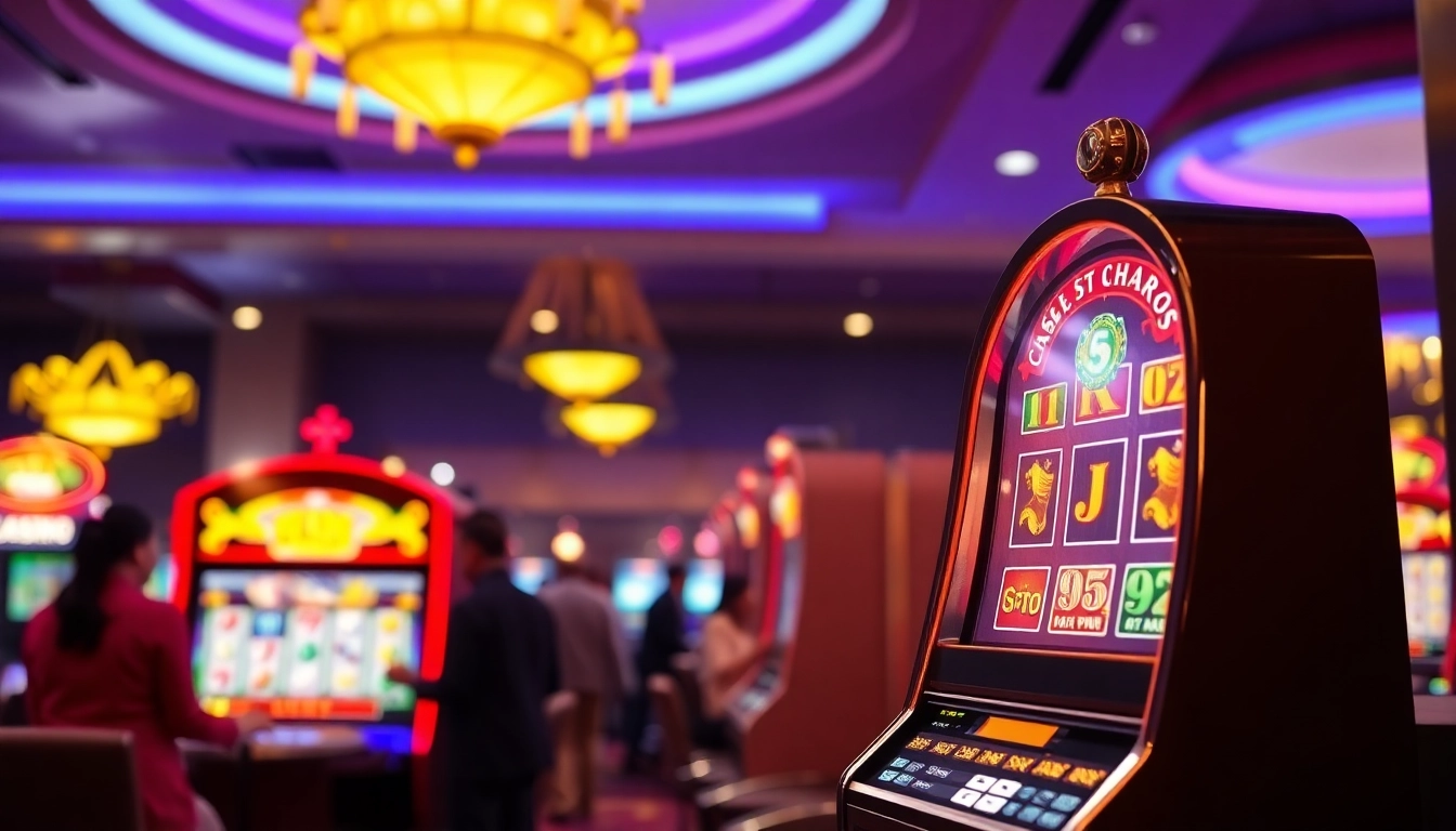 Slot gacor yang menarik perhatian pemain di mesin slot di casino.