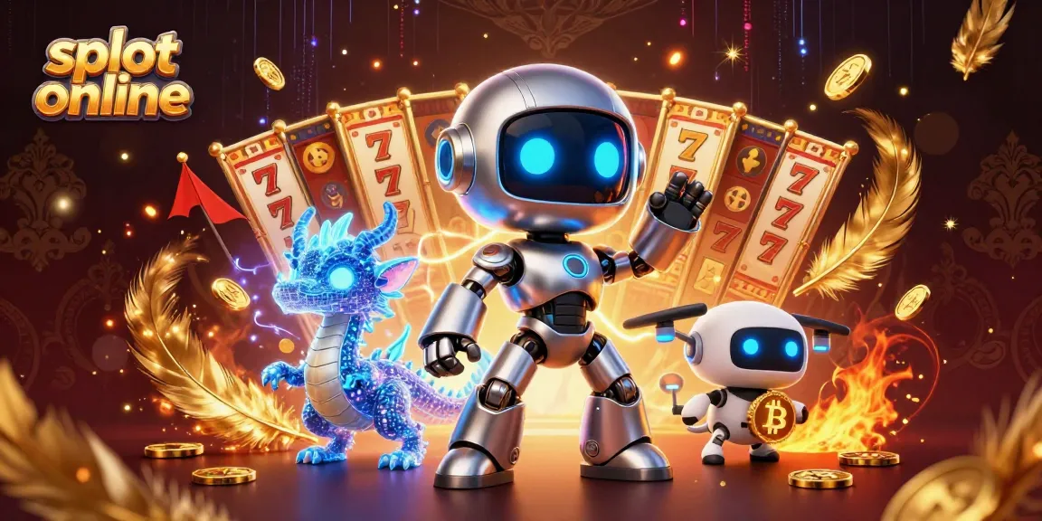 Engage with thrilling slot online adventures in this vibrant casino-themed illustration.