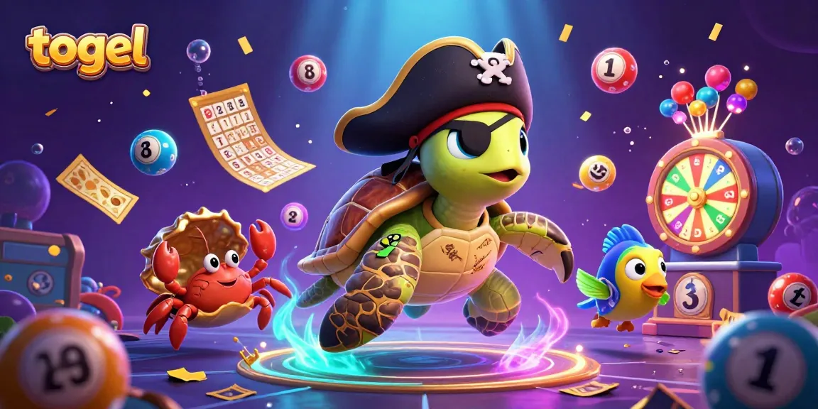 Engage in thrilling togel action with a vibrant underwater scene featuring lottery balls and treasure elements.