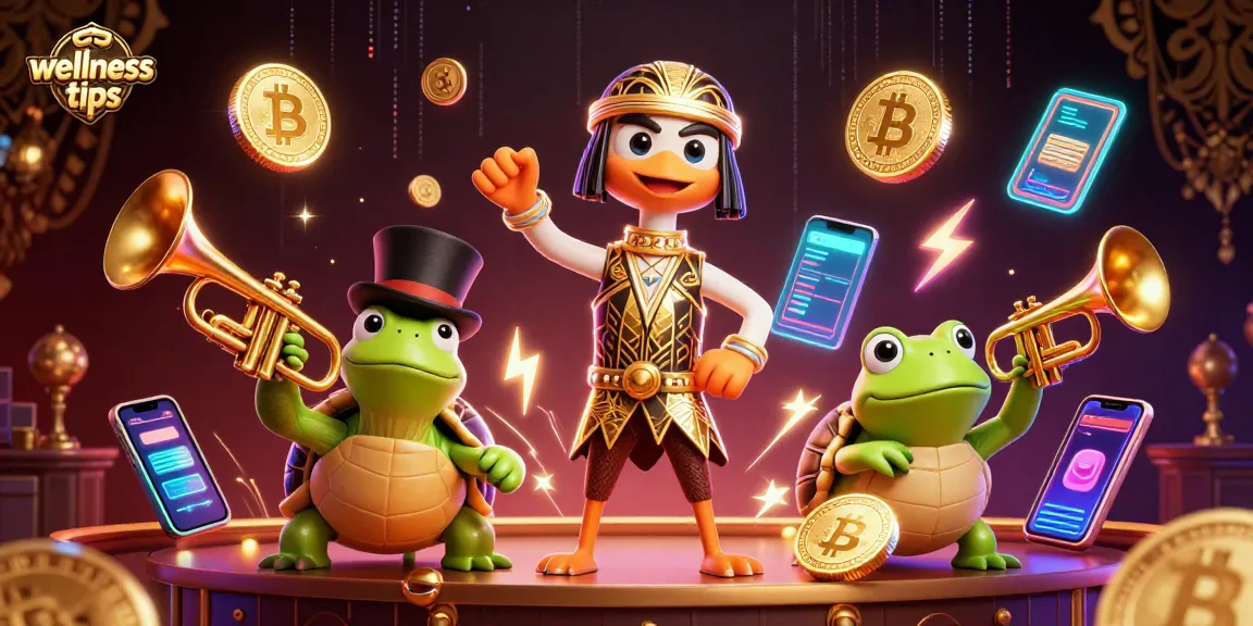 Experience winning wellness tips at a vibrant online casino scene featuring iconic characters.