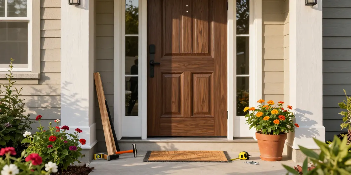 Find out more about stylish door installations, showcasing DIY home improvement and craftsmanship.