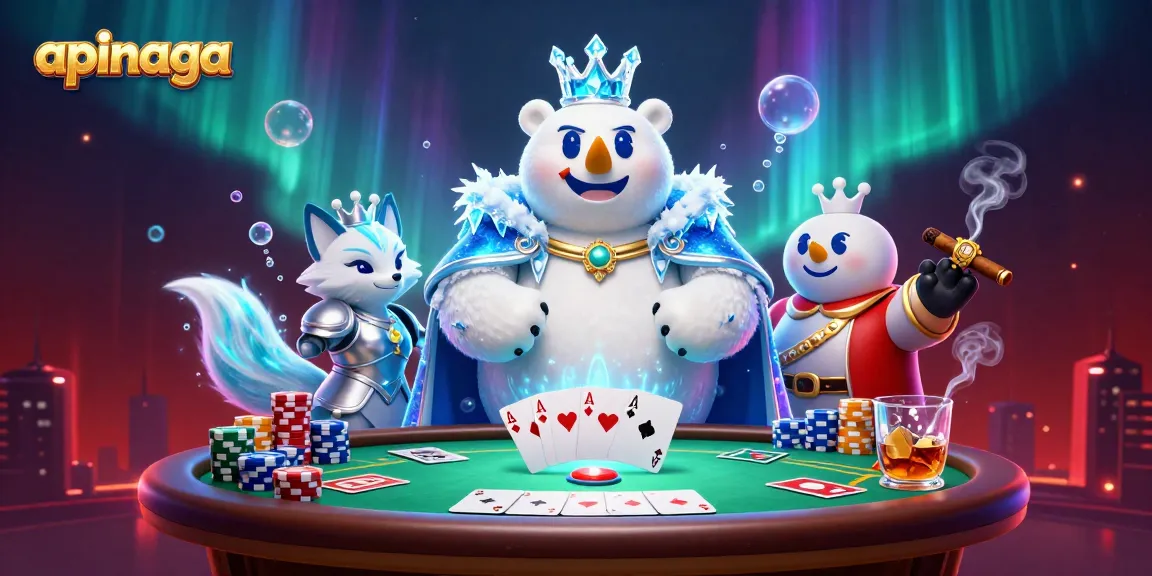 Engage with the apinaga experience featuring a magical gambling scene with vibrant characters and rich casino elements.