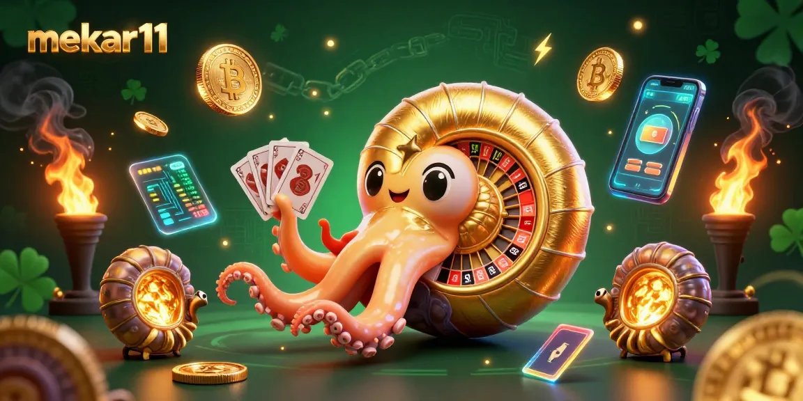 Engage with mekar11's vibrant nautilus-themed casino illustration featuring elements of cryptocurrency and gaming.