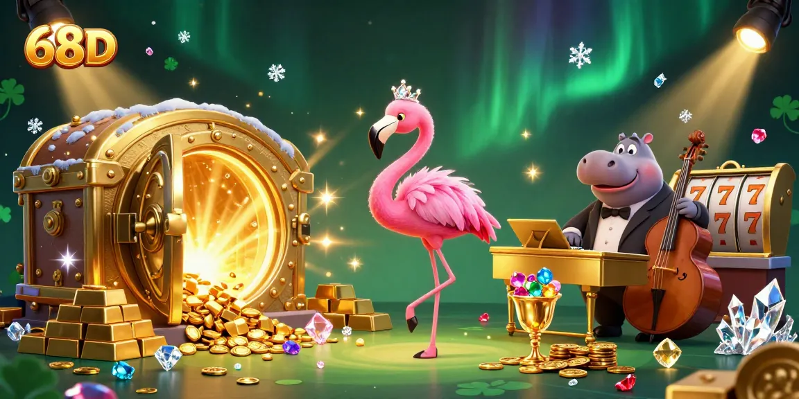 Experience the excitement of 68D casino with vibrant characters and luxurious game elements.