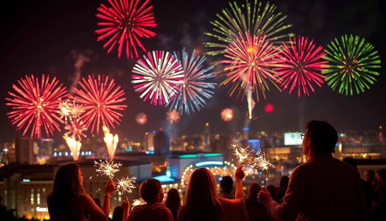 Celebrate with vibrant fireworks in Manchester night sky, capturing Buy fireworks Manchester. related image